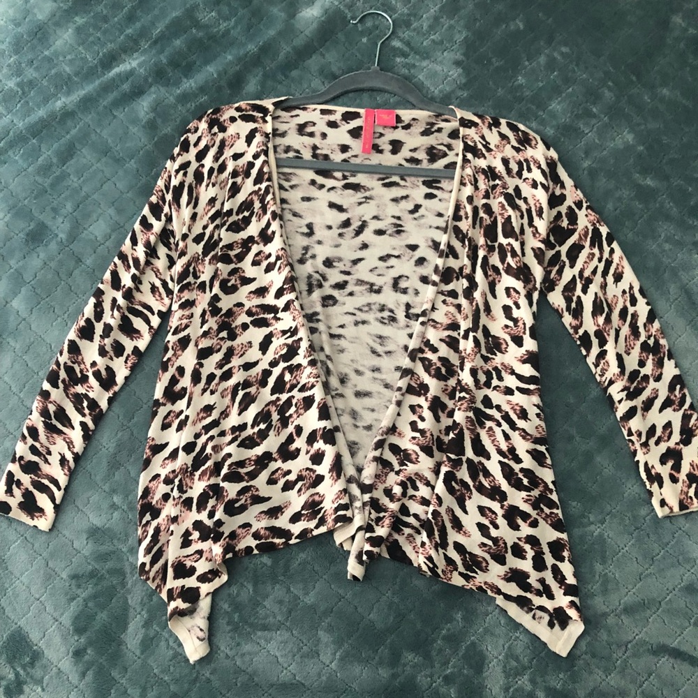 Charlotte Tarantola Silk Blend Cheetah Cardigan